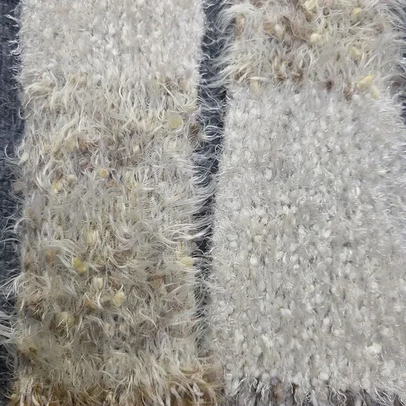 Mixit Scarf Womens One Size Cream Tan Infinity Loop Fuzzy Boucle Knit Chunky - Picture 5 of 9